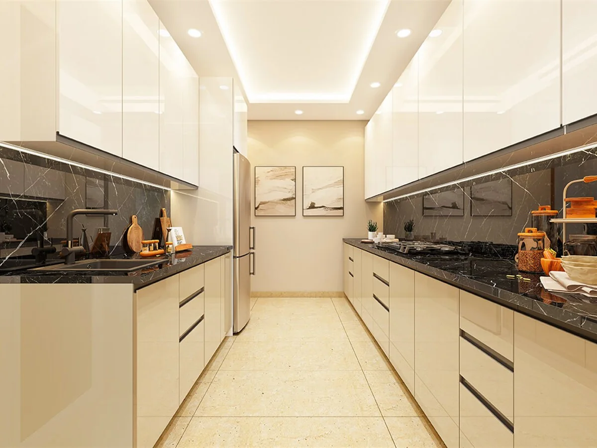 Wave Gardens 3 BHK modular kitchen