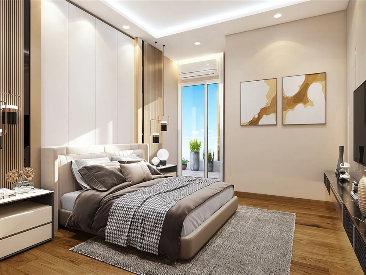 Wave Gardens 3 BHK second bedroom interior