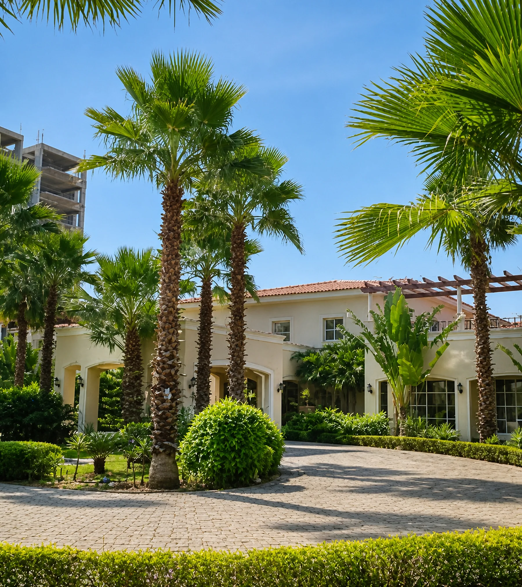 Green community landscape at Wave Estate Mohali