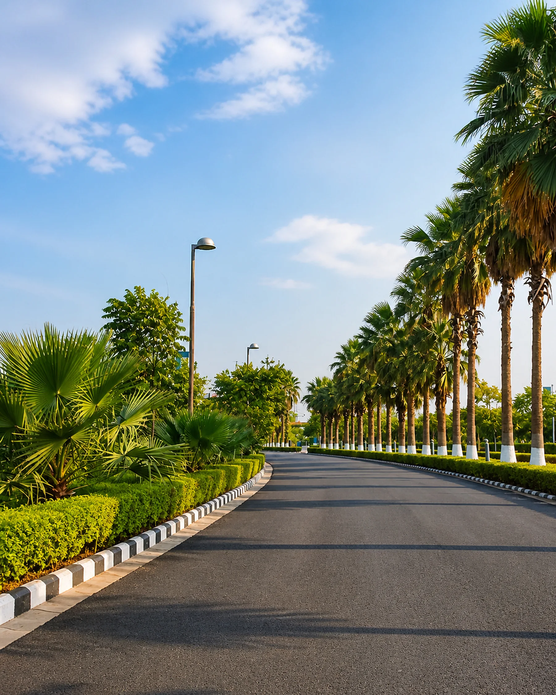 Landscaped boulevard inside Wave Estate Mohali